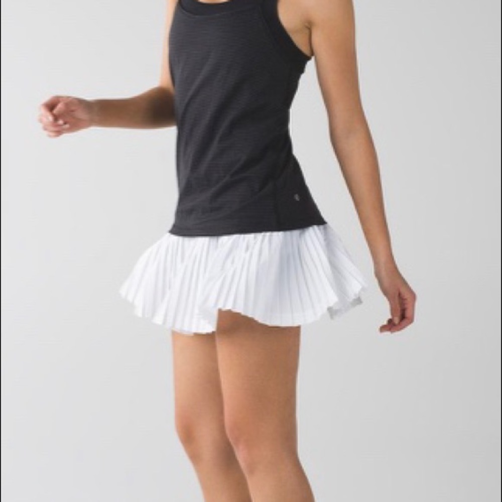 Lululemon Pleat To Street Skirt White / Heathered size 10
